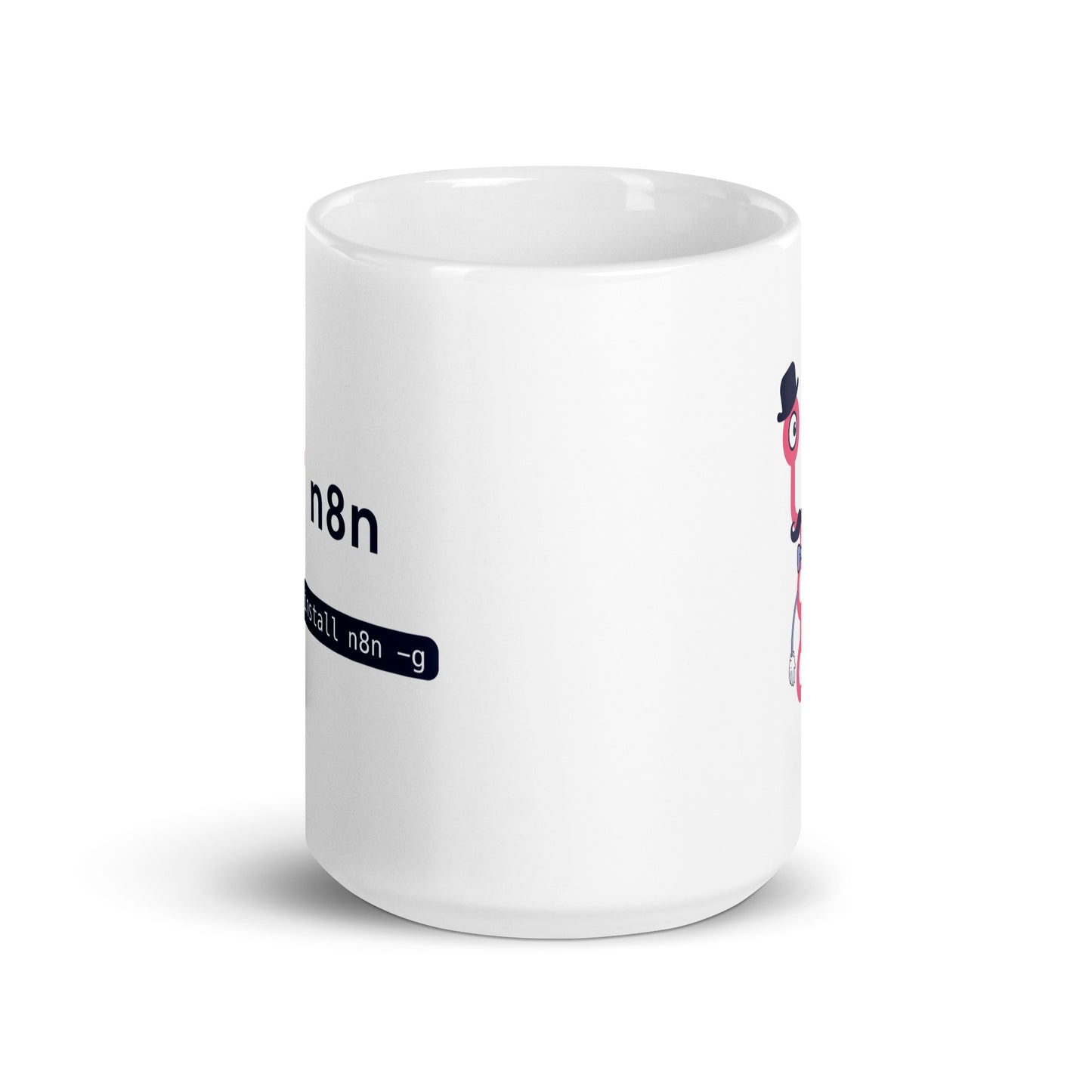 White glossy mug