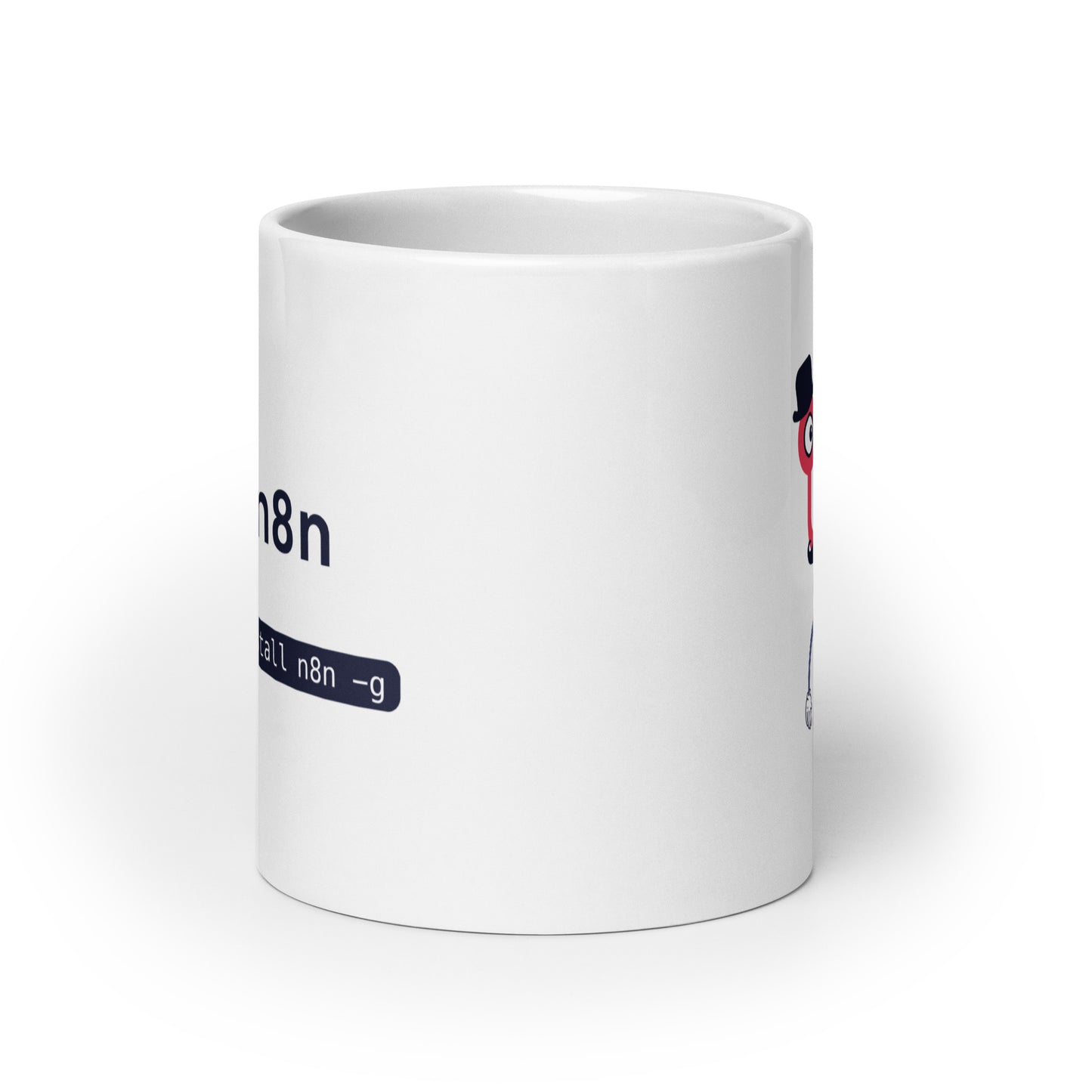 White glossy mug